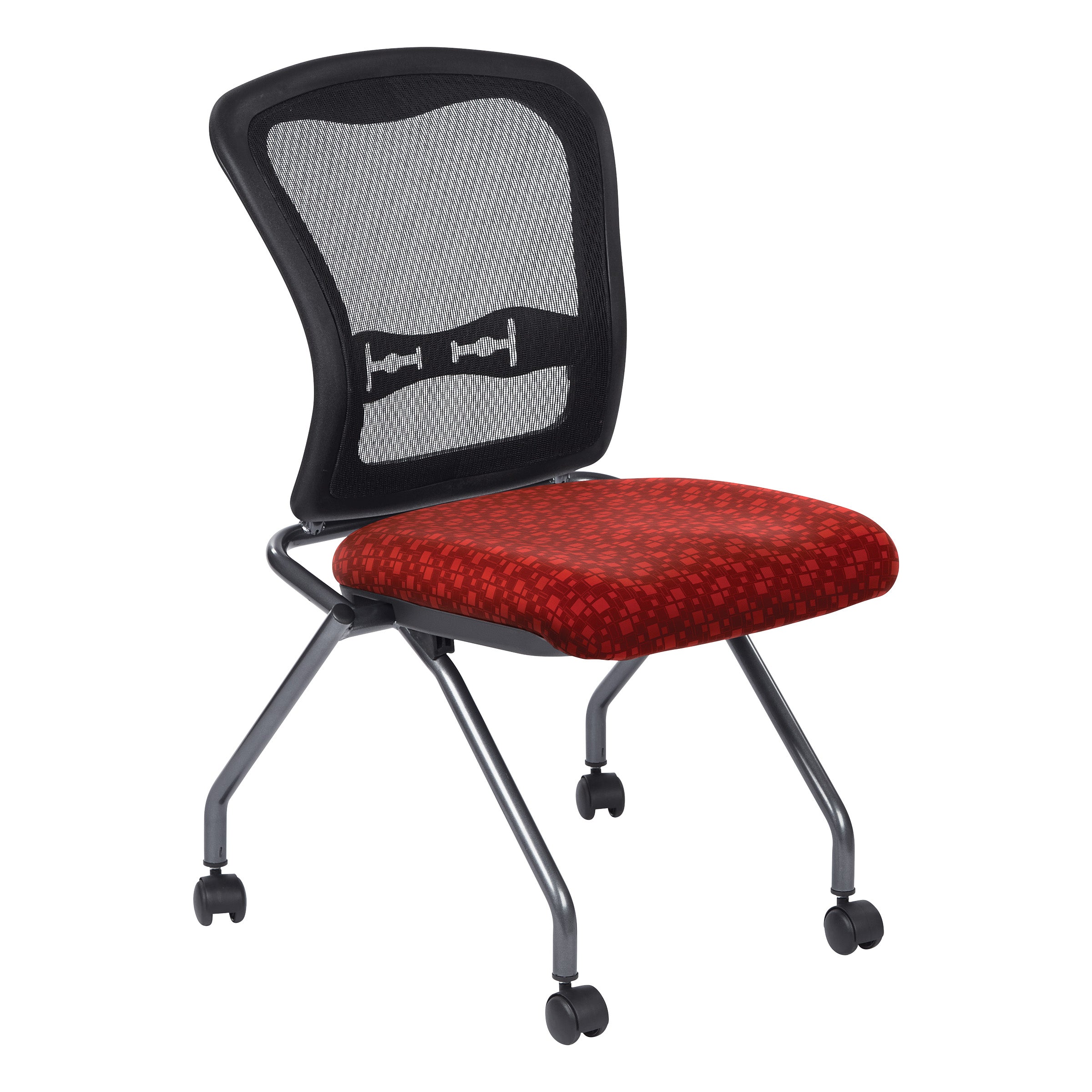 Deluxe Armless Folding Chair With ProGrid® Back